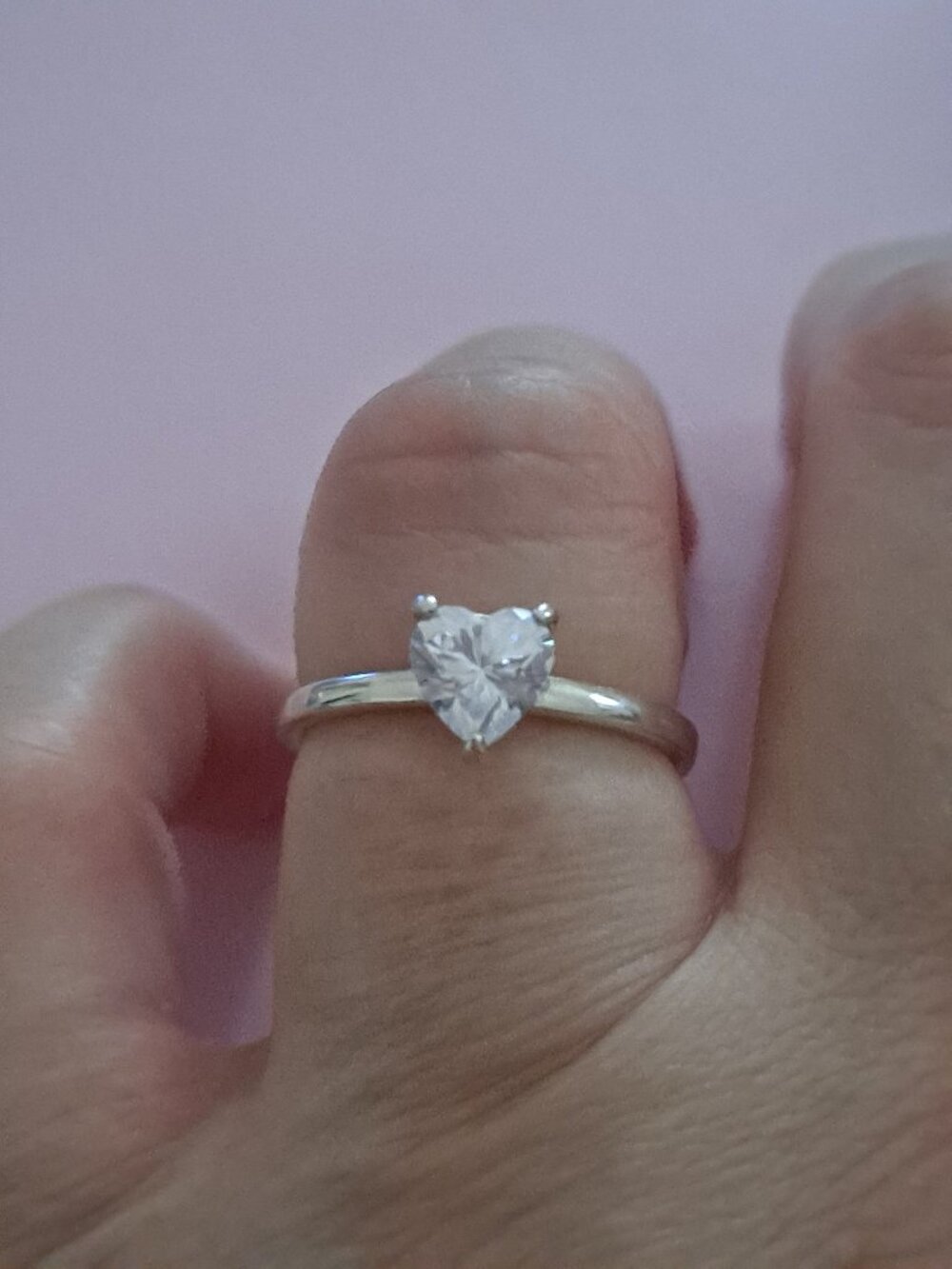 Pandora sparkling heart solitaire ring